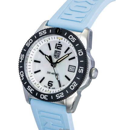 Luminox Pacific Diver Ripple Rubber Strap Mother Of Pearl Dial Quartz Diver's XS.3124M 200M Unisex Watch