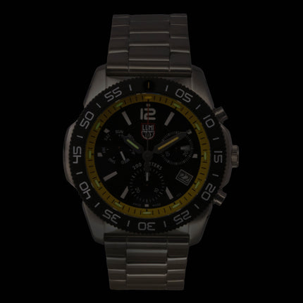 Luminox Pacific Diver Chronograph Stainless Steel Black Dial Quartz Diver's XS.3145.M 200M Men's Watch