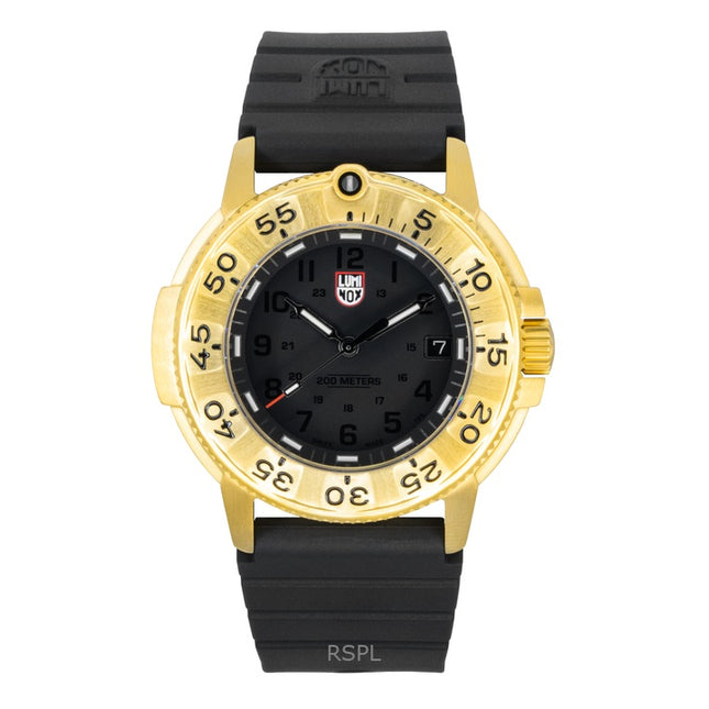 Luminox Navy Seal Foundation Rubber Strap Black Dial Quartz Diver's XS.3221.NSF 200M Men's Watch