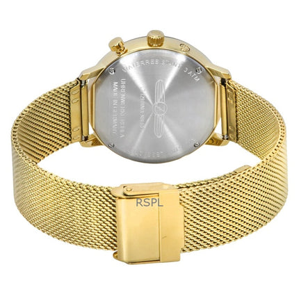 Zeppelin LZ 129 Hindenburg Moon Phase Gold Tone Stainless Steel Blue Dial Quartz 7039M2 Men's Watch