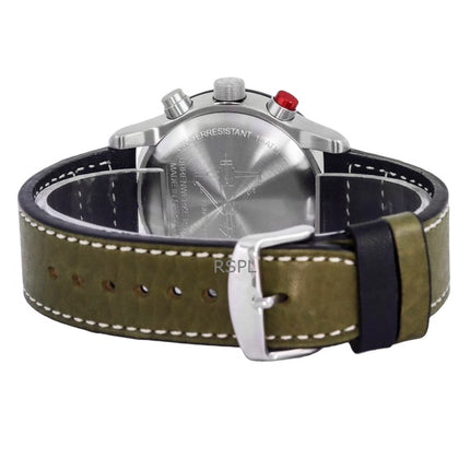 Zeppelin Eurofighter Chronograph Leather Strap Beige Dial Quartz 7298-5 72985 100M Men's Watch