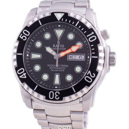 Ratio FreeDiver Helium-Safe 1000M Sapphire Automatic 1068HA96-34VA-BLK Men's Watch