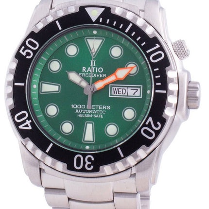 Ratio FreeDiver Helium-Safe 1000M Sapphire Automatic 1068HA96-34VA-GRN Men's Watch