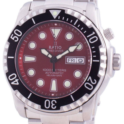 Ratio FreeDiver Helium-Safe 1000M Sapphire Automatic 1068HA96-34VA-RED Men's Watch