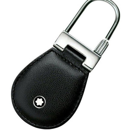 Montblanc Meisterstuck 14085 Black Leather And Steel Key Fob