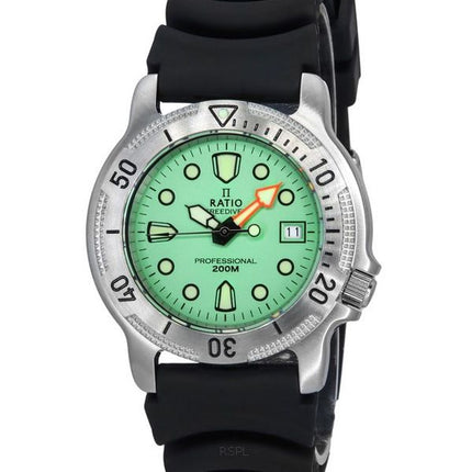 Ratio FreeDiver Professional Sapphire Mint Green Dial Quartz 22AD202-MGRN 200M Men's Watch