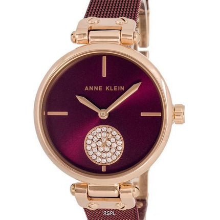 Anne Klein Crystal Accents Burgundy Dial Quartz 3000RGBY Women's Watch