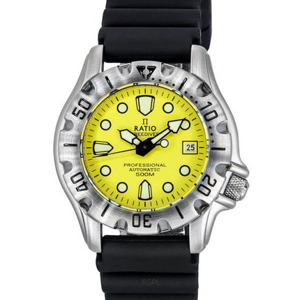 Ratio FreeDiver Professional 500M Sapphire Yellow Dial Automatic 32BJ202A-YLW Mens Watch
