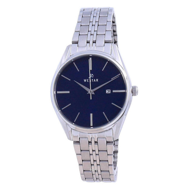 Westar Blue Dial Stainless Steel Quartz 40210 STN 104 Women's Watch