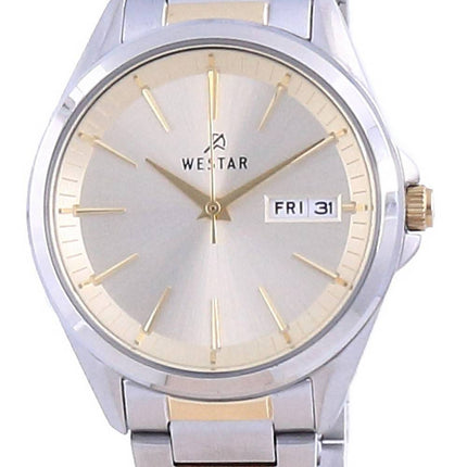 Westar Champagne Dial Two Tone Stainless Steel Quartz 40212 CBN 102 Women's Watch