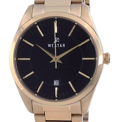 Westar Black Dial Gold Tone Stainless Steel Quartz 40213 GPN 103 Women's Watch
