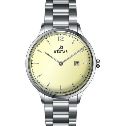 Westar Profile Two Tone Stainless Steel Light Champagne Dial Quartz 40218STN102 Womens Watch