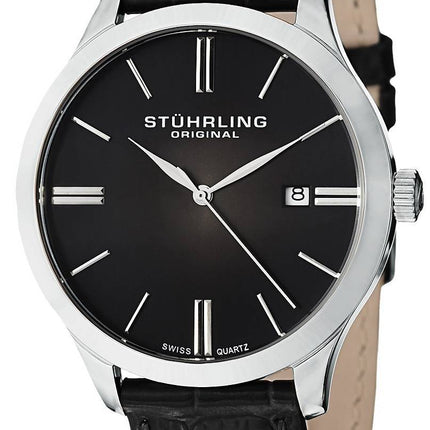 Stuhrling Original Classic Cuvette II Swiss Quartz Date Display 490.33151 Mens Watch