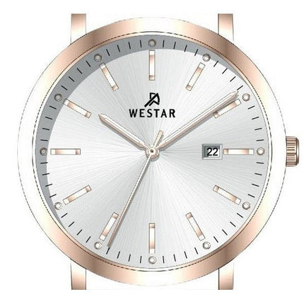 Westar Profile Leather Strap Silver Dial Quartz 50216PPN627 Men's Watch