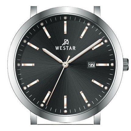 Westar Profile Leather Strap Black Dial Quartz 50216STN623 Men's Watch