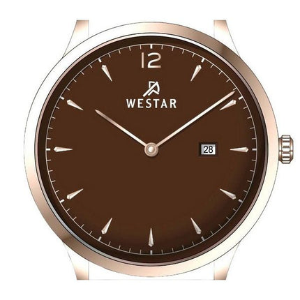 Westar Profile Leather Strap Brown Dial Quartz 50217PPN620 Mens Watch