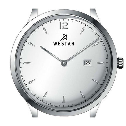 Westar Profile Leather Strap Silver Dial Quartz 50217STN107 Mens Watch