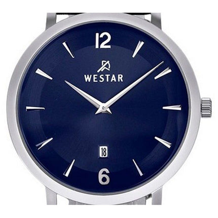 Westar Profile Leather Strap Blue Dial Quartz 50219STN104 Mens Watch