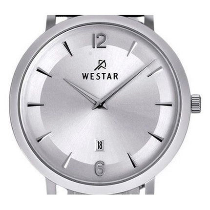 Westar Profile Leather Strap Silver Dial Quartz 50219STN107 Mens Watch