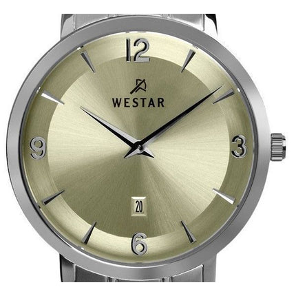 Westar Profile Stainless Steel Champagne Dial Quartz 50220STN102 Mens Watch