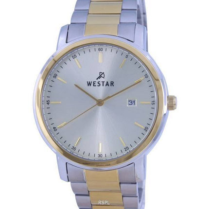 Westar Silver Dial Two Tone Stainless Steel Quartz 50243 CBN 102 Mens Watch