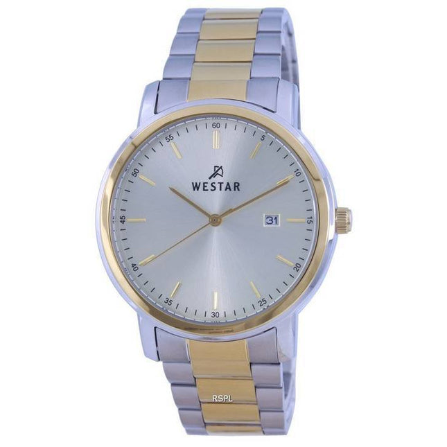 Westar Silver Dial Two Tone Stainless Steel Quartz 50243 CBN 102 Mens Watch