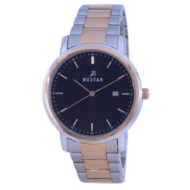 Westar Black Dial Two Tone Stainless Steel Quartz 50243 SPN 603 Mens Watch