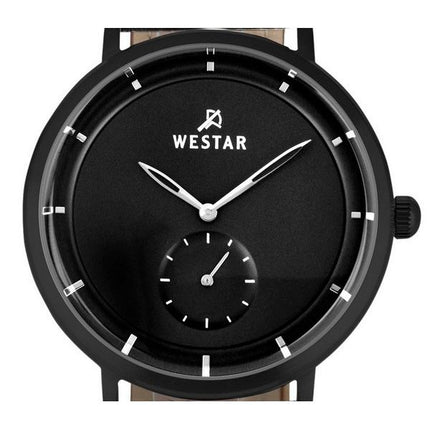Westar Profile Leather Strap Black Dial Quartz 50246BBN103 Mens Watch