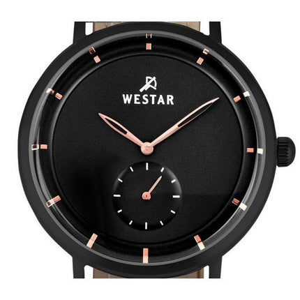 Westar Profile Leather Strap Black Dial Quartz 50246BBN603 Mens Watch