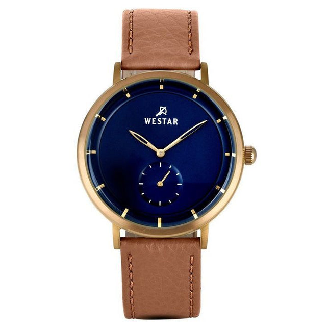Westar Profile Leather Strap Blue Dial Quartz 50246BZZ184  Mens Watch