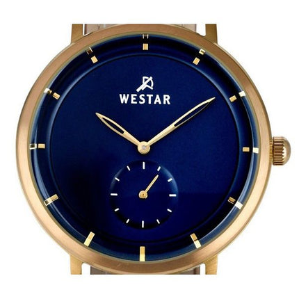 Westar Profile Leather Strap Blue Dial Quartz 50246BZZ184  Mens Watch