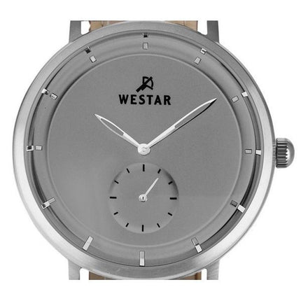 Westar Profile Leather Strap Grey Dial Quartz 50246STN106 Mens Watch