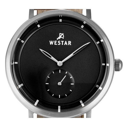 Westar Profile Leather Strap Black Dial Quartz 50246STN123 Mens Watch