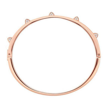 Swarovski Tactic Rose Gold Tone Bangle With White Crystal 5098368 For Women