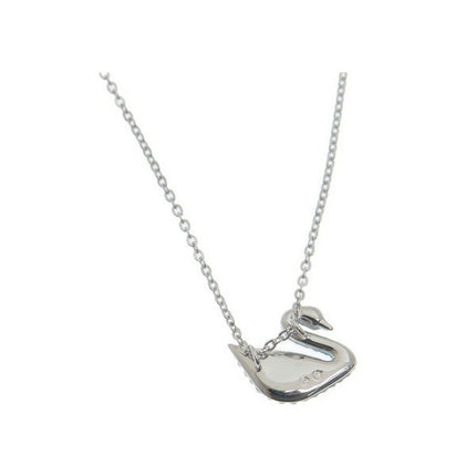 Swarovski Iconic Swan Rhodium Plated Necklace With Gradient Blue Crystal 5512094 For Women