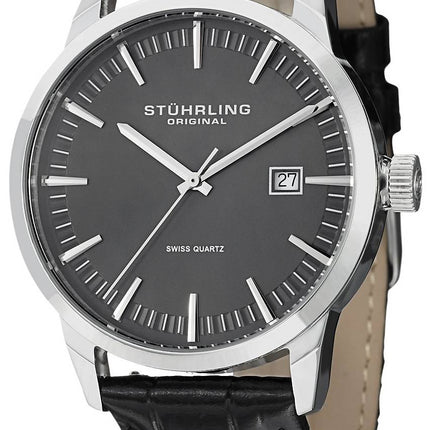 Stuhrling Original Classic Ascot 42 Swiss Quartz Date Display 555A.02 Mens Watch
