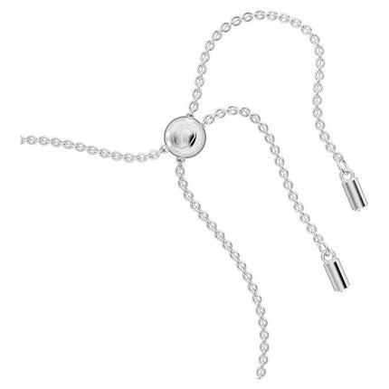 Swarovski Una Rhodium Plated Swan Neck Heart Bracelet With Clear Crystal 5625534 For Women