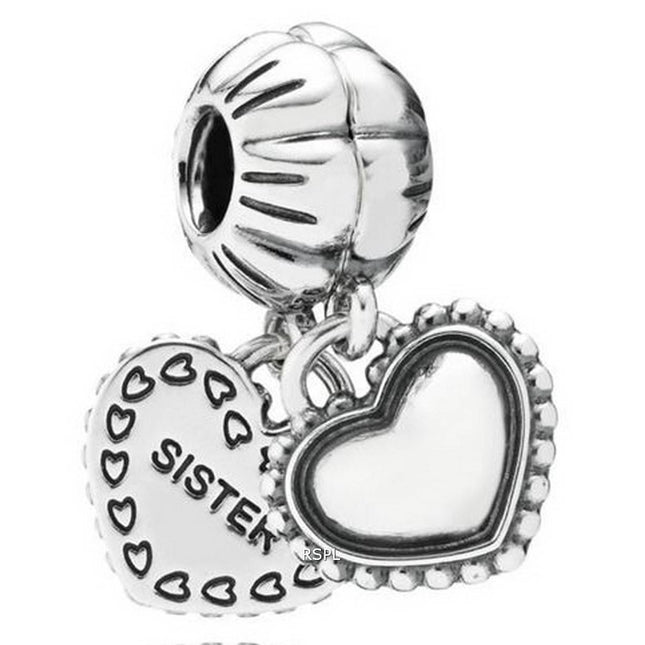 PANDORA 791383 My Special Sister Silver Dangle Charm Women's
