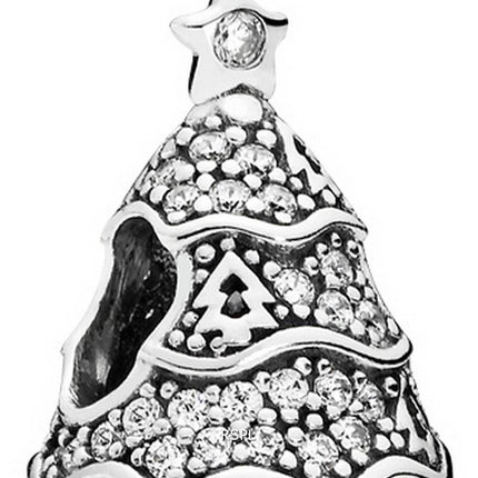PANDORA 791765CZ Twinkling Christmas Tree Charm Women's