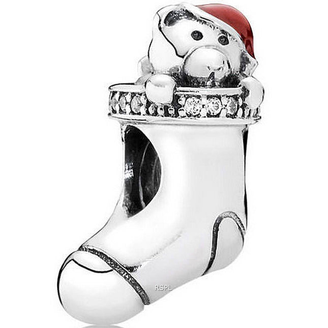 PANDORA 791773CZ Christmas Stocking Charm Women's