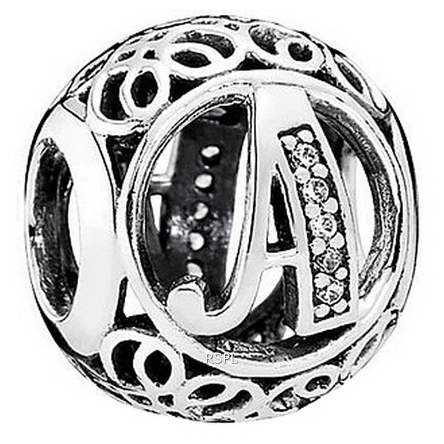 PANDORA 791845CZ Alphabet Letter " A " Charm Women's