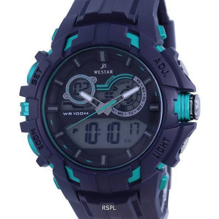 Westar Black Dial Silicon Strap Quartz 85003 PTN 003 100M Mens Watch