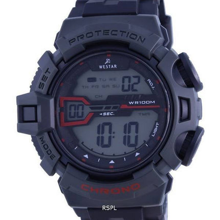 Westar Digital Silicon Strap Quartz 85004 PTN 003 100M Mens Watch