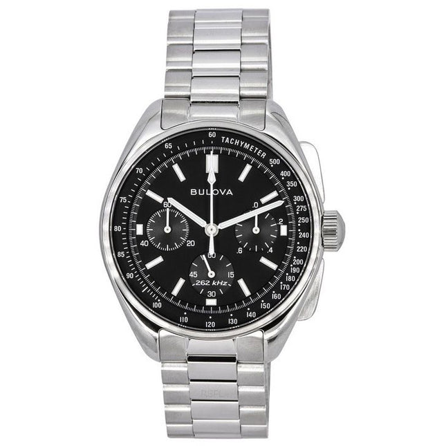 Bulova Lunar Pilot Archive Series Special Edition Chronograph Black Dial Quartz 96K111 Men's Watch With Extra Strap