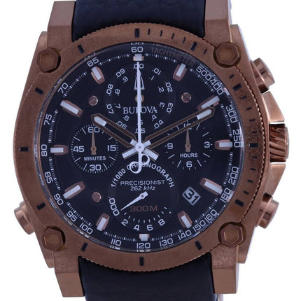 Bulova Precisionist Chronograph Black Dial Divers Quartz 97B188 300M Mens Watch
