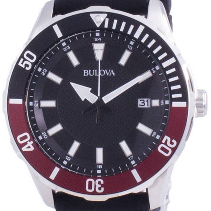 Bulova Quartz Black Dial 98B348 100M Mens Watch