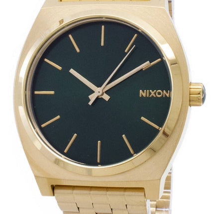 Nixon Time Teller Gold Tone Green Sunray A045-1919-00 Mens Watch