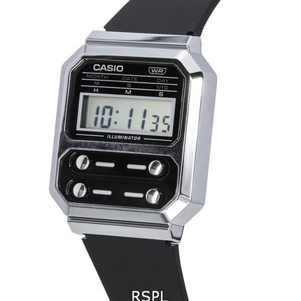 Casio Vintage Digital Black Dial Quartz A100WEF-1A A100WEF-1 Unisex Watch