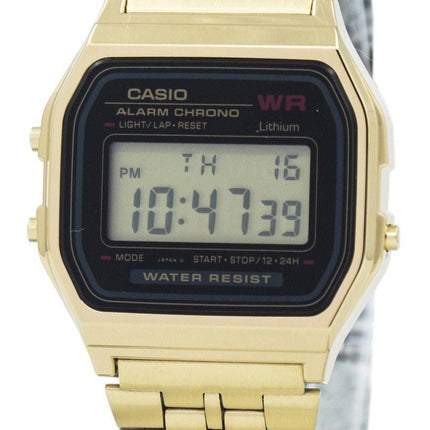 Casio Digital Alarm Chrono Stainless Steel A159WGEA-1DF A159WGEA-1 Womens Watch
