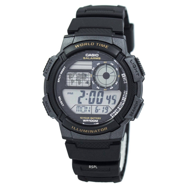 Casio Youth Digital World Time AE-1000W-1AV Men's Watch